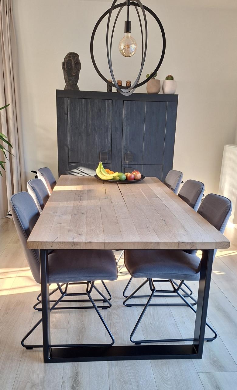 6 Xooon eetkamerstoelen in antraciet  in zeer goede staat