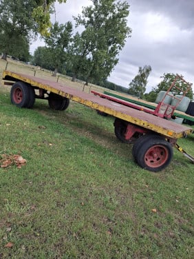 Platte hooi/stro wagen