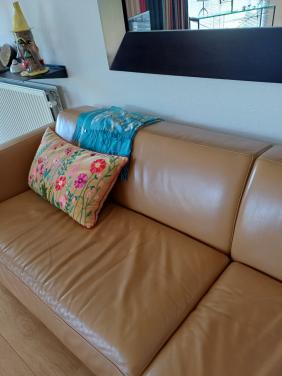 Mooie leren 4 zits bank 2.60 breed