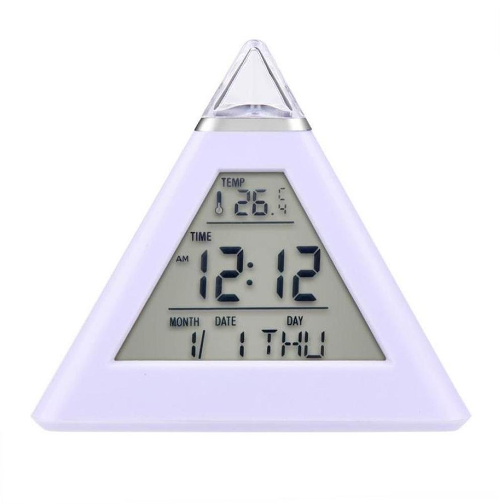 Piramide LEDklok- Digitaal display Tijdthermometer