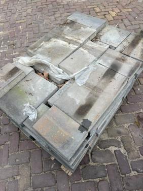 Restpartij beton wildverband rood/zwart 6 cm dik