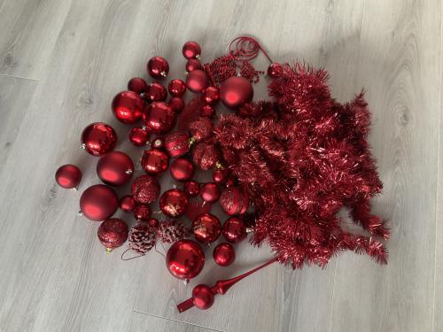 Rode kerst versiering