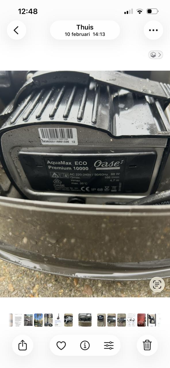 Te koop oase eco primium 10000 alleen de pomp  150 euro