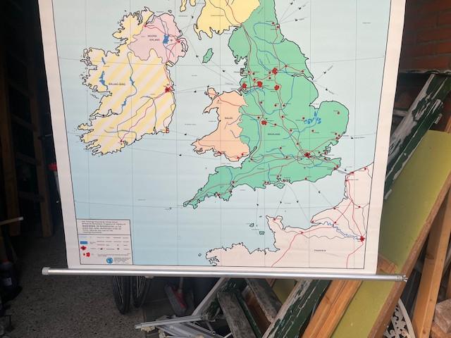 Schoolkaart Groot Brittannië en Ierland