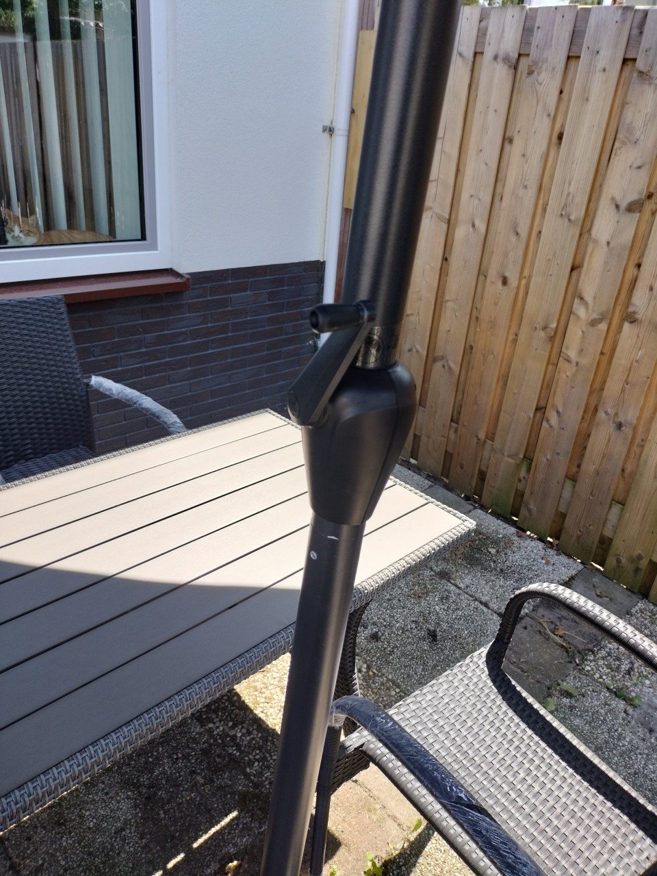 Tuinset met tuinparasol (3 meter uitval)