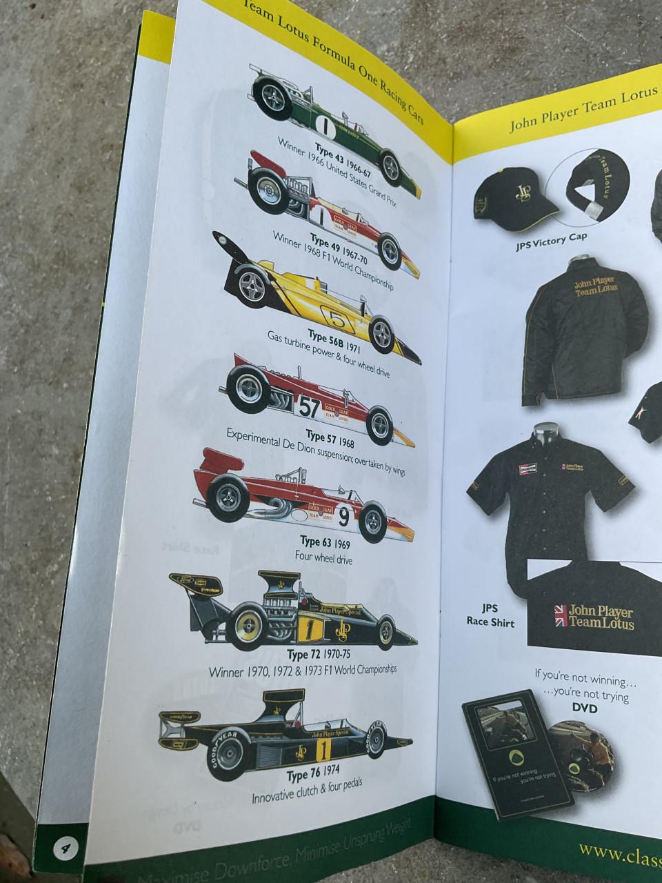 Classic Team Lotus boekje