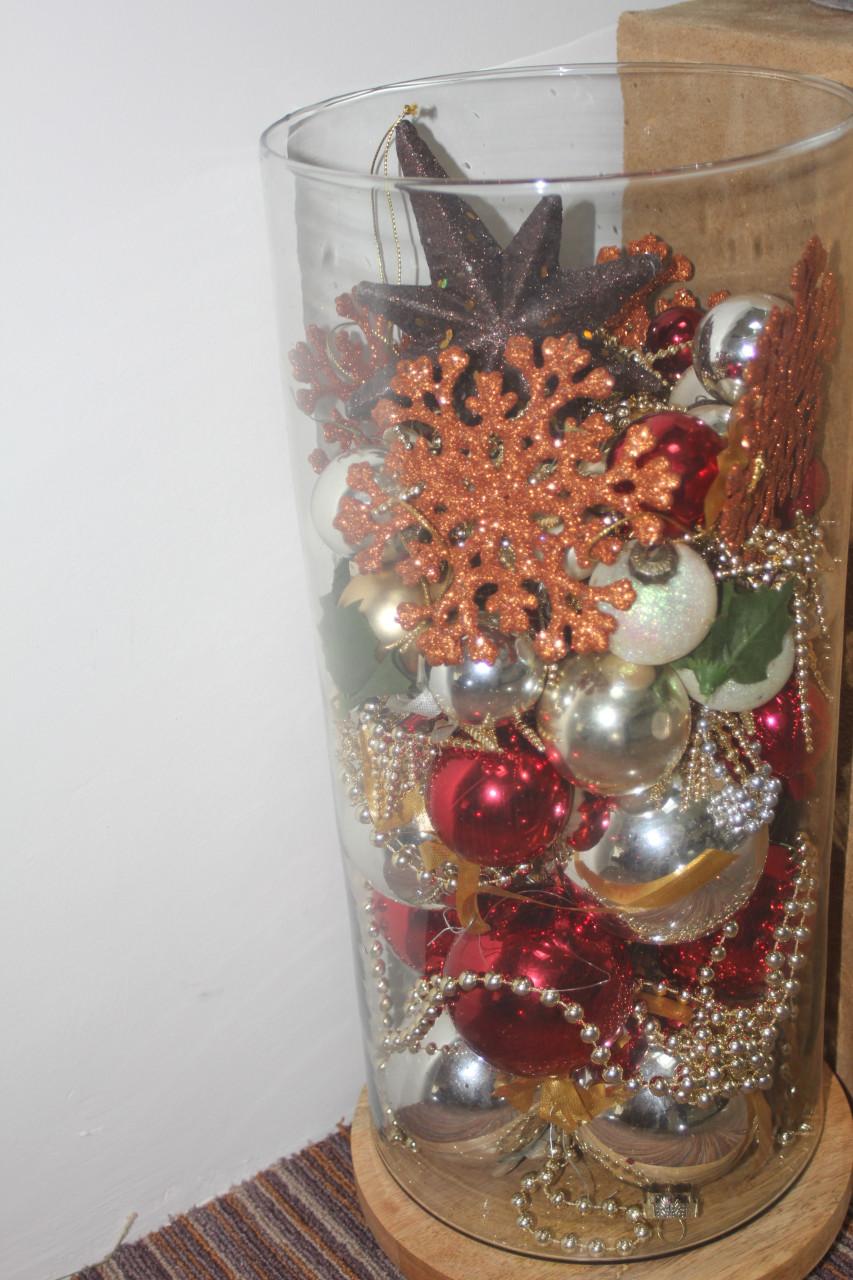Hoge glazen stolp vaas..40 cm