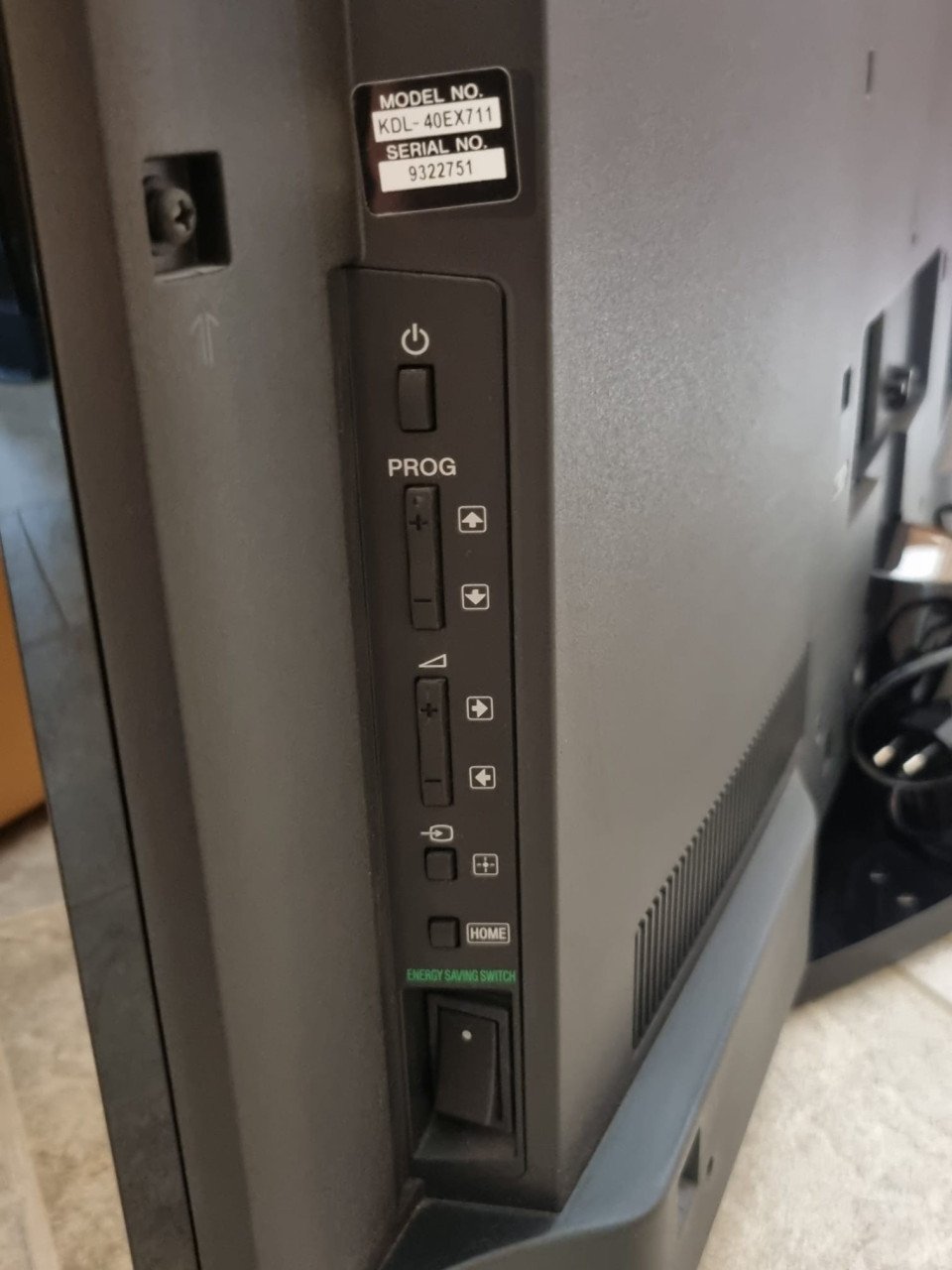 Sony tv model KDL40EX711