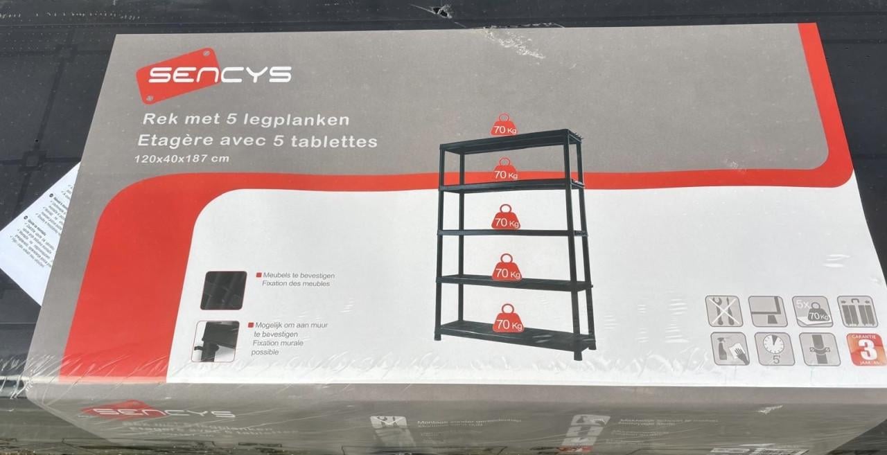 Sencys Stellingkast 187x120x40cm - Nieuw in doos