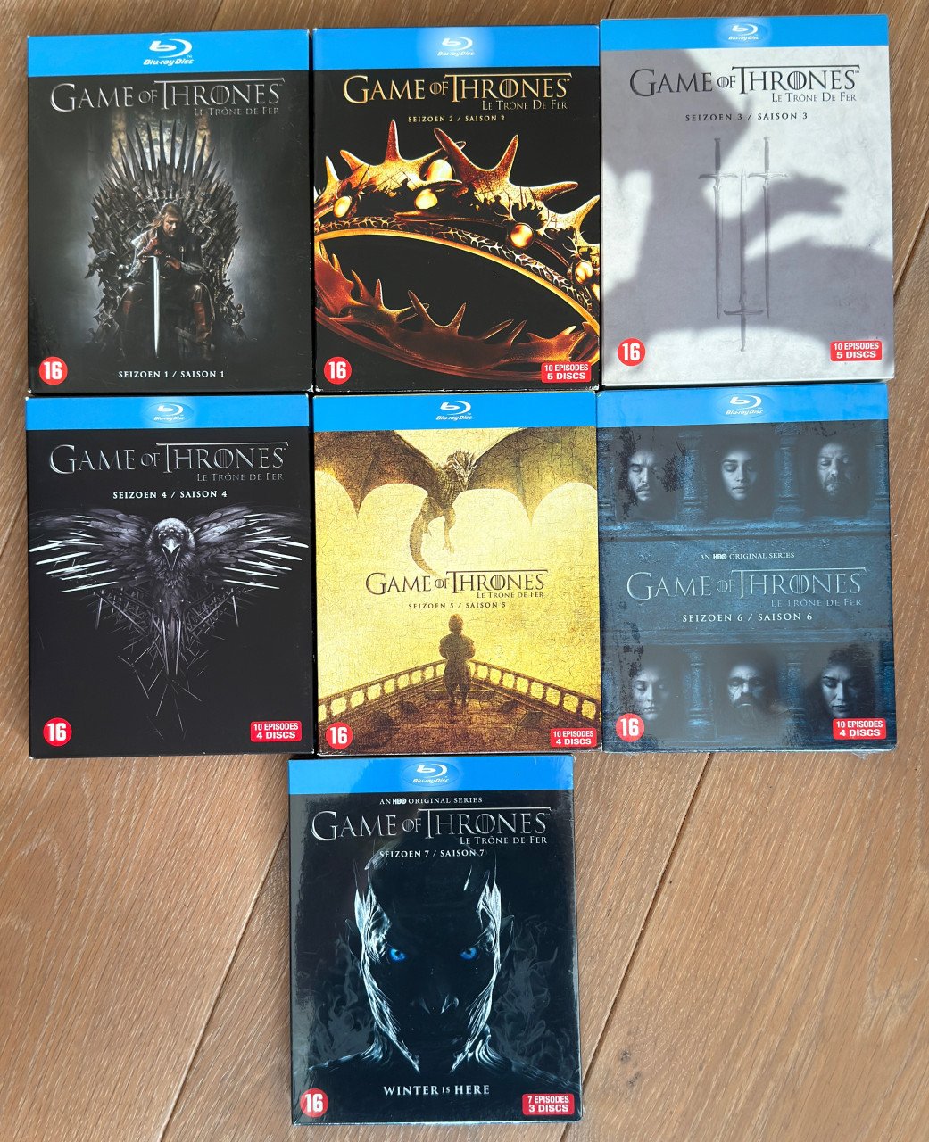 7 seizoen games of thrones op blu-ray