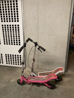 Spacescooter junior wit, roze