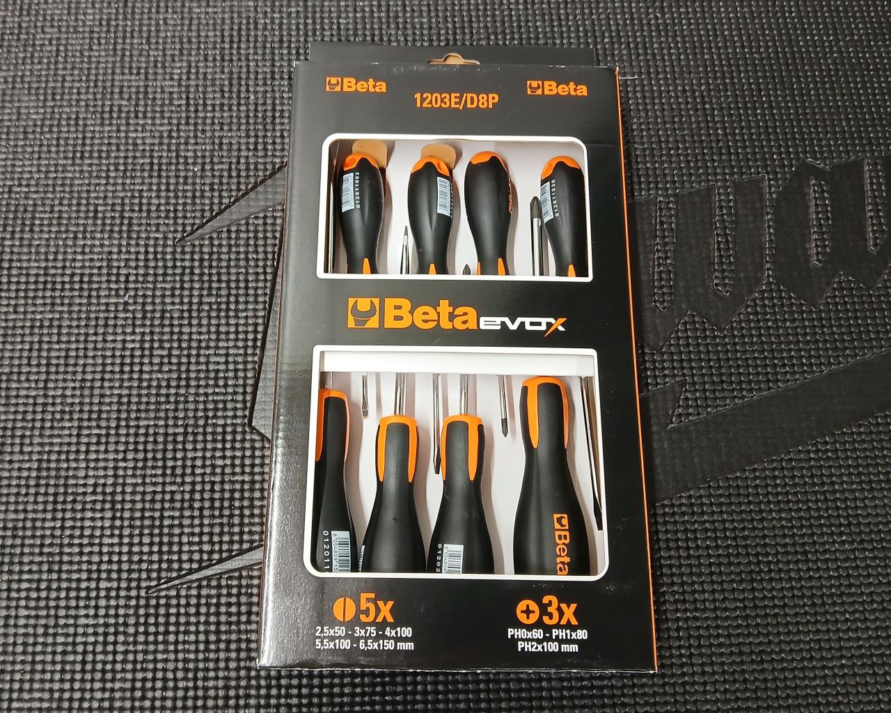 Beta schroevendraaiers set, 1203E/D8P, 8 delig