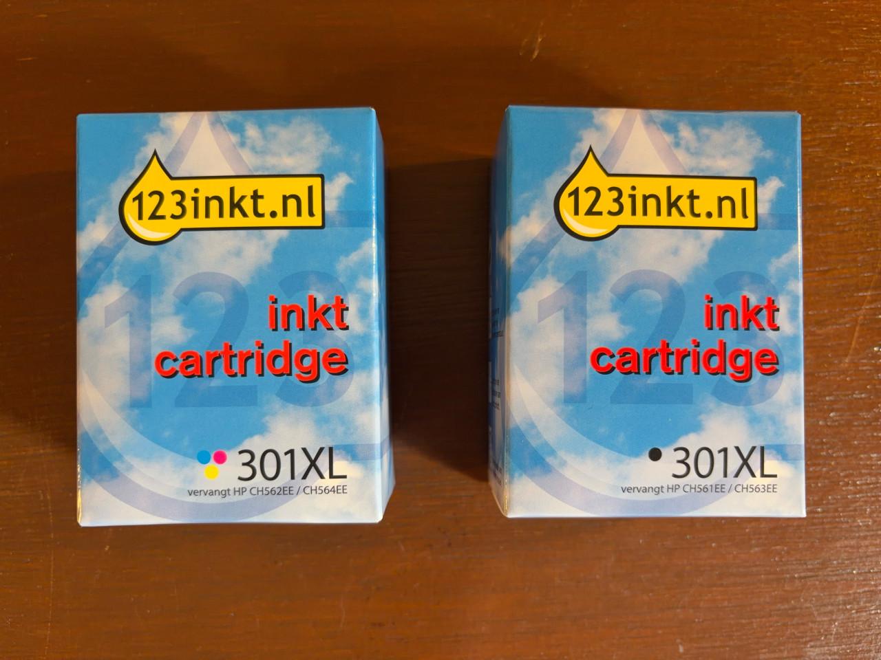 HP All-in-one printer incl. 2 XL cardridges + 2 extra XL cardridges