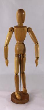 Grote houten Tekenpop