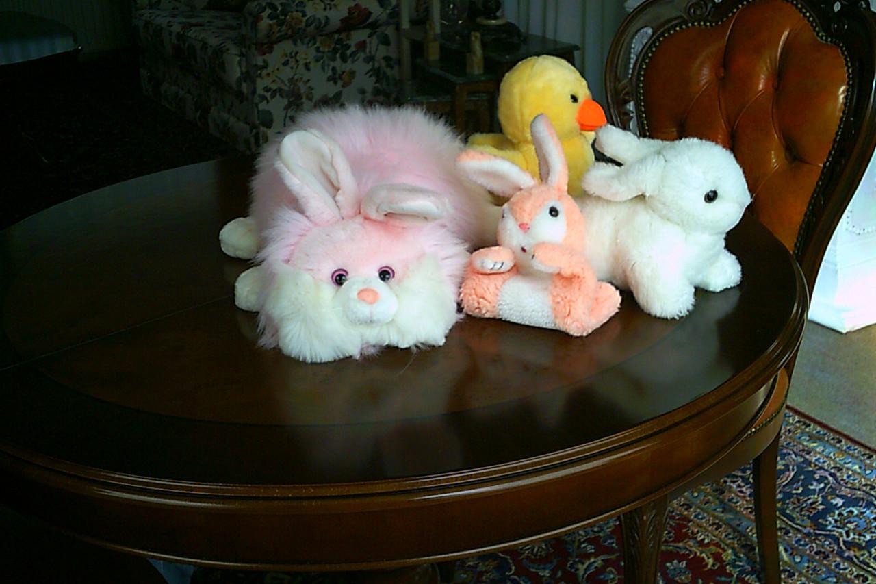 Set van VIER nieuwe KNUFFELS