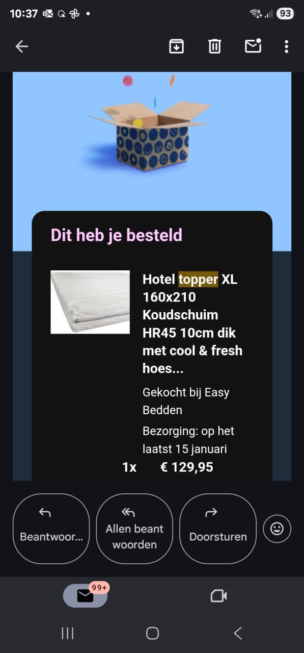 Tweepersoonsbed 2.10x1.60 zeer goed