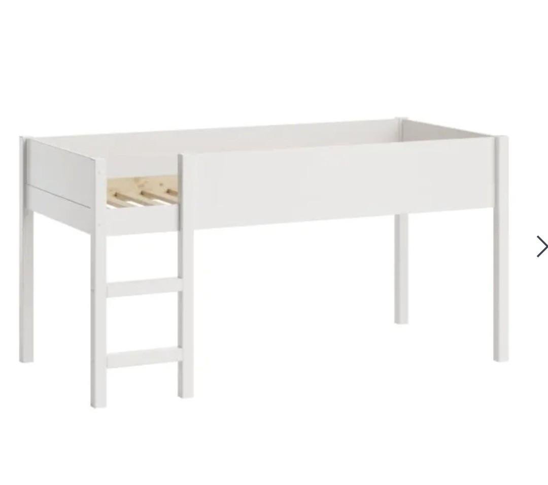 Halfhoogslaper bed wit 90x200