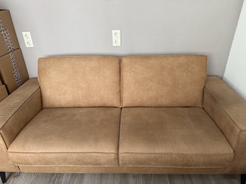 2,5 zits bank cognac kleur