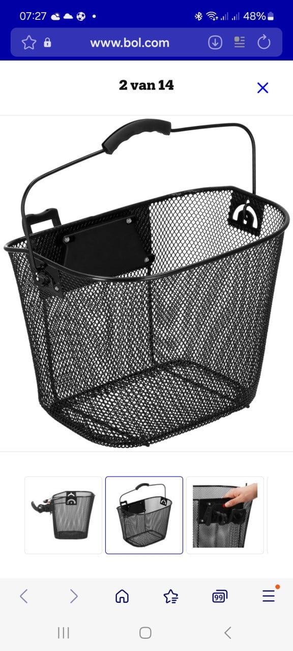 Fietsmand - Kliksysteem