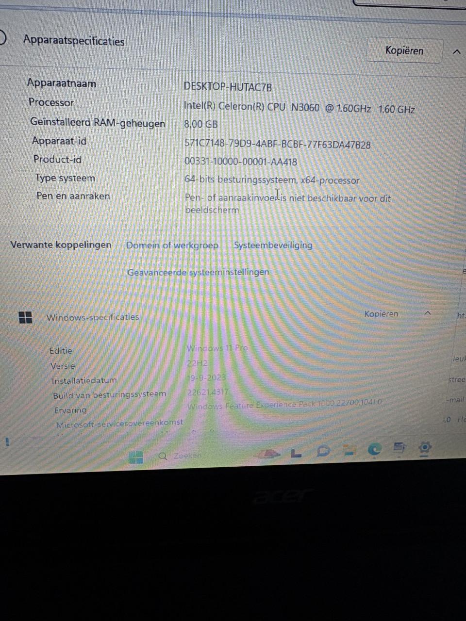 Zeer nette Acer laptop 17 inch Windows 11