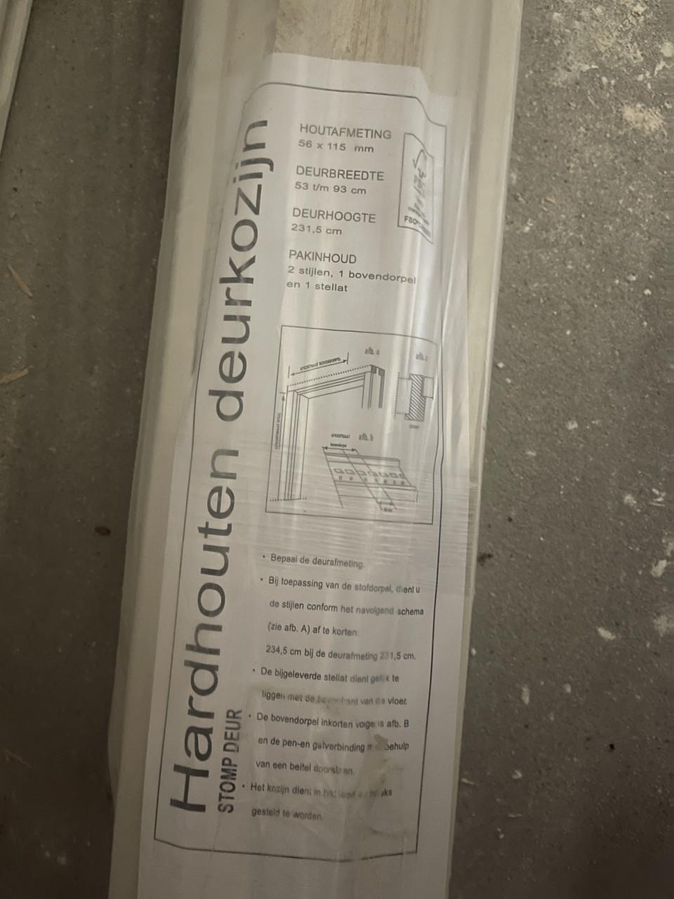 Deurkozijn stomp hardhout