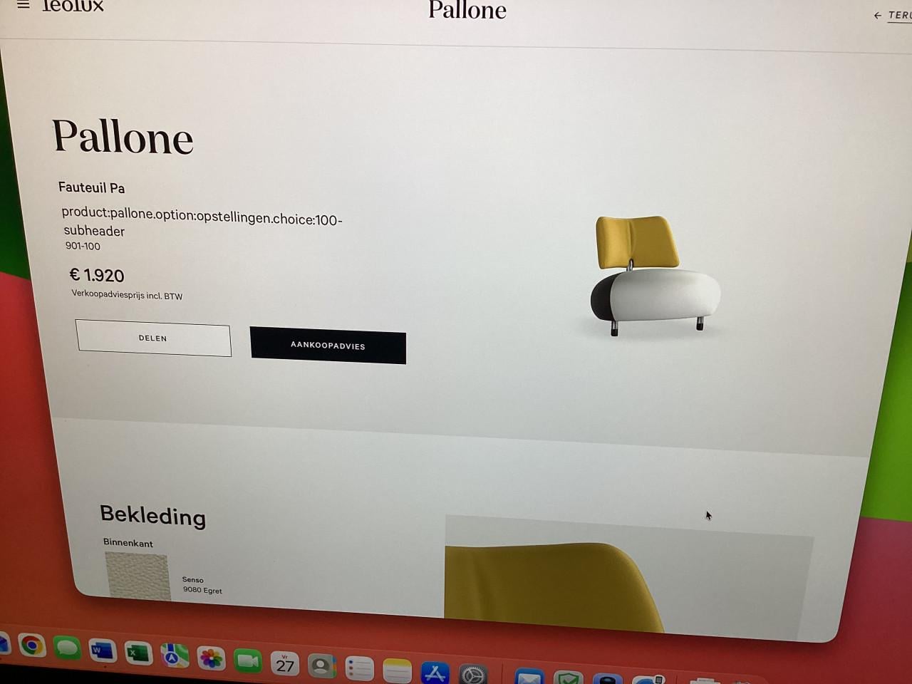 NIEUW!Leolux Pallone model Pa(Paradise collectie)