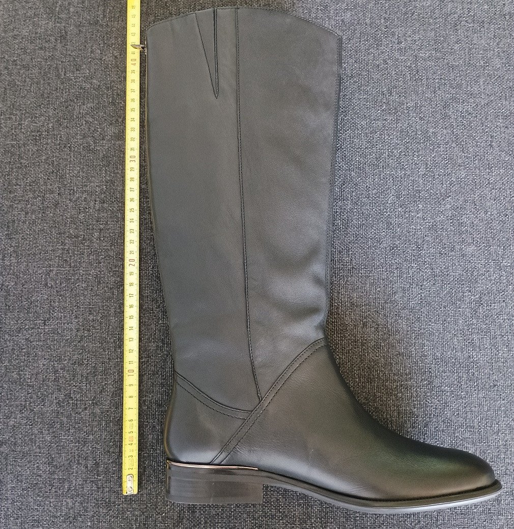 NIEUWE zwarte leren laarzen maat 39      - merk GEOX