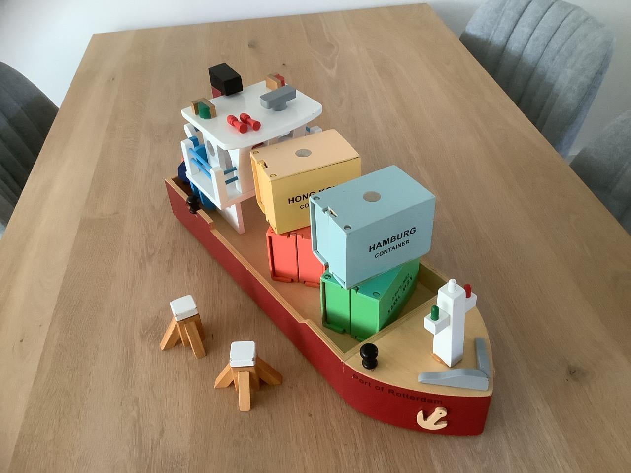 New Classic Toys - Grote Houten Containerschip