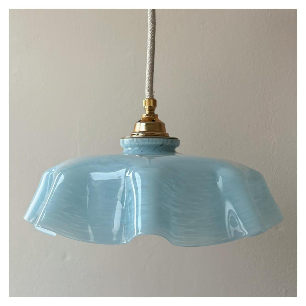 Blauwe Clichy lamp