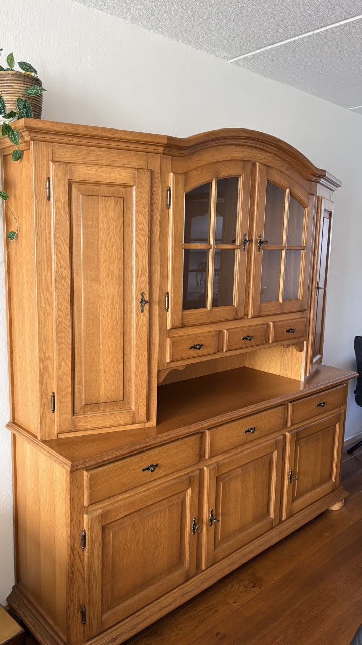 Wandmeubel blank eiken patine