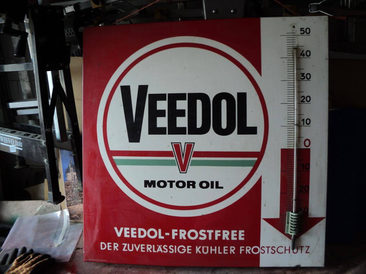 Emaille  Veedol bord