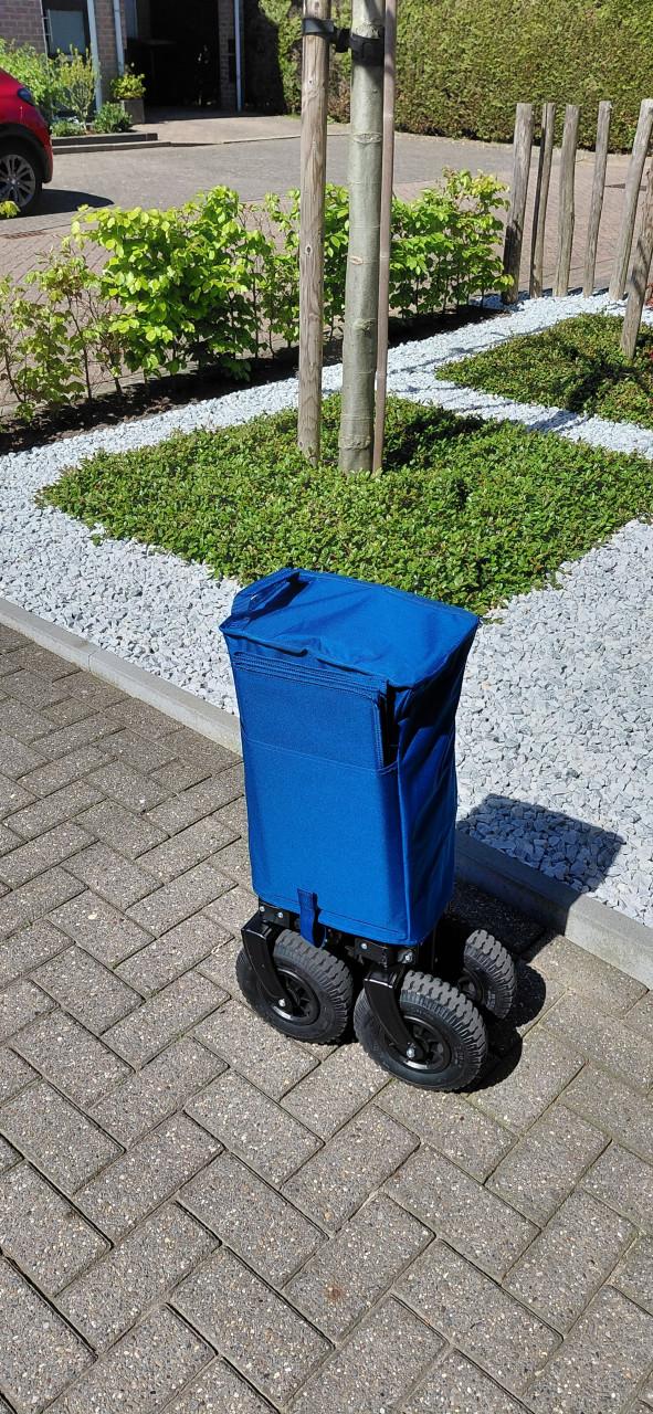 Bolderkar met luchtbanden