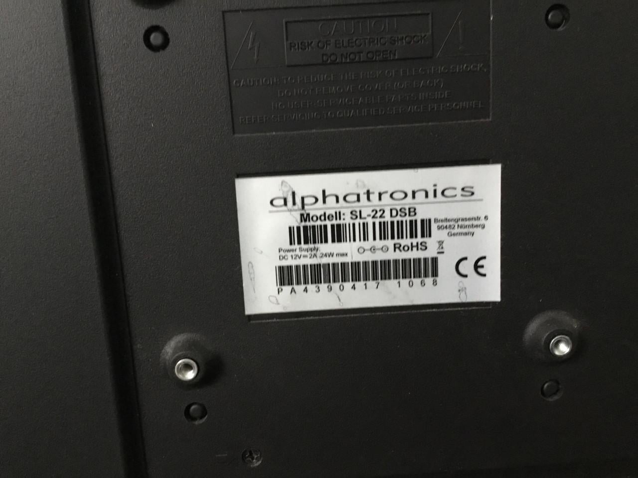 Alphatronics TV 22inch