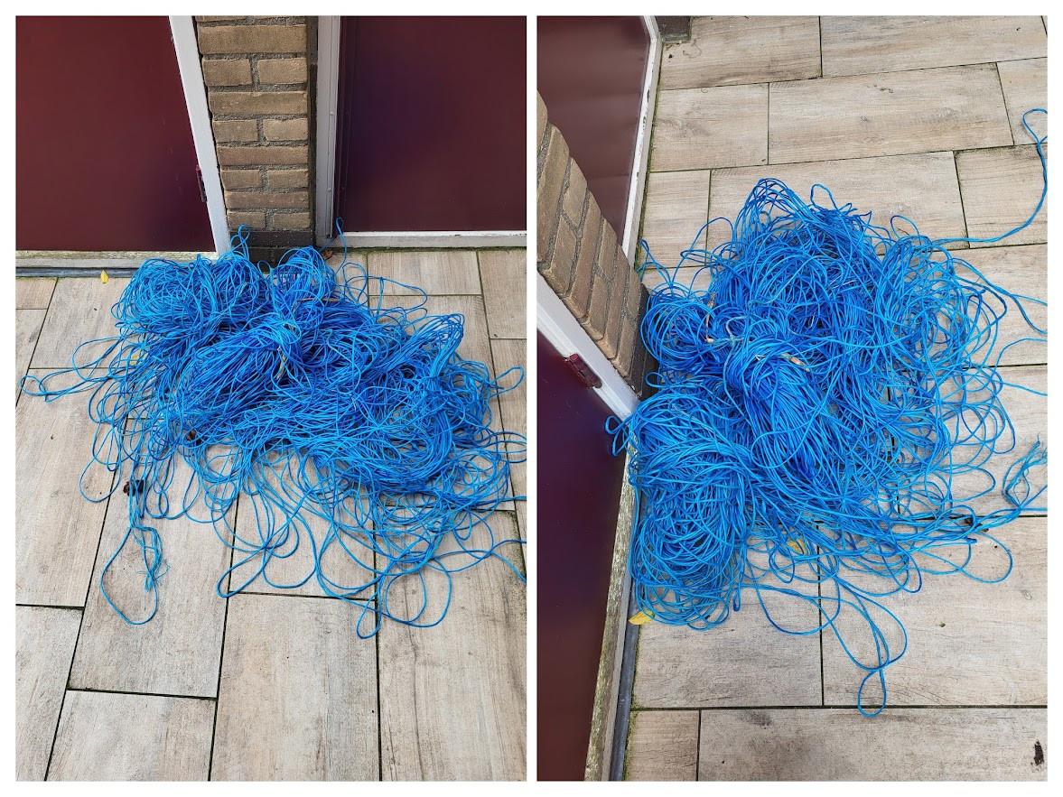 Nylon touw, blauw