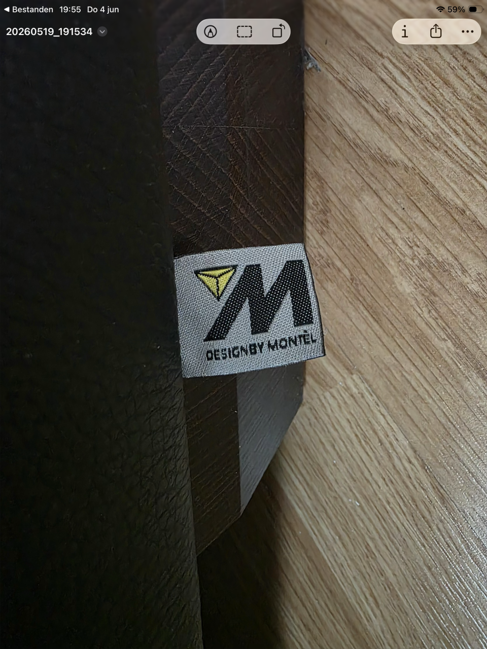 2,5-Zitsbank Montel zwart leder, in zeer nette staat.