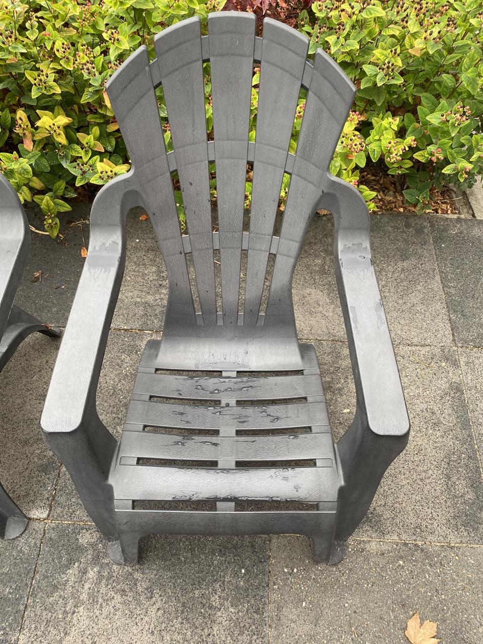 Kunststof tuinstoelen zwart
