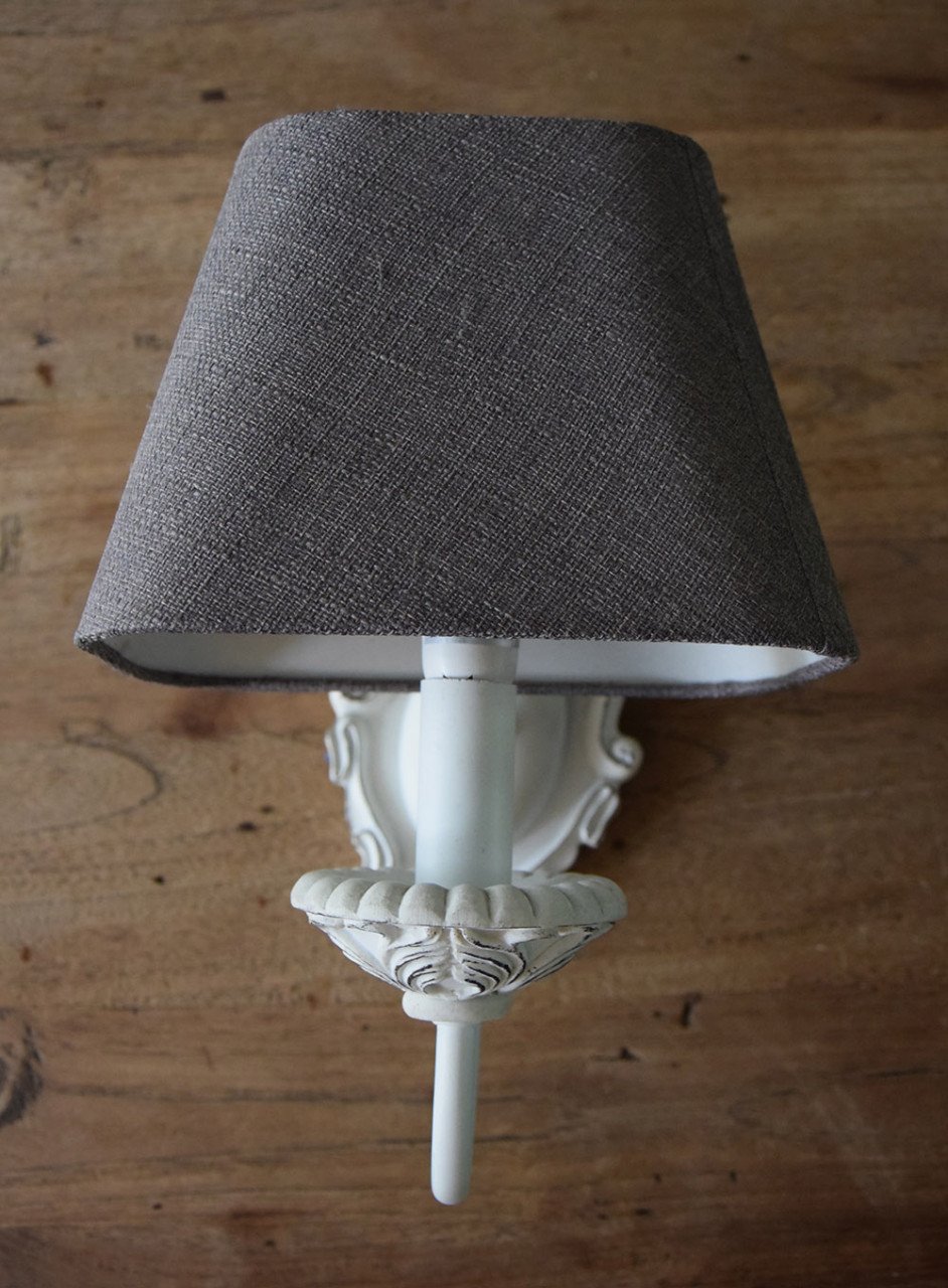 Wandlamp  Beige wit Brocante stijl