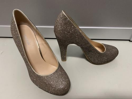 Gouden glitter schoenen
