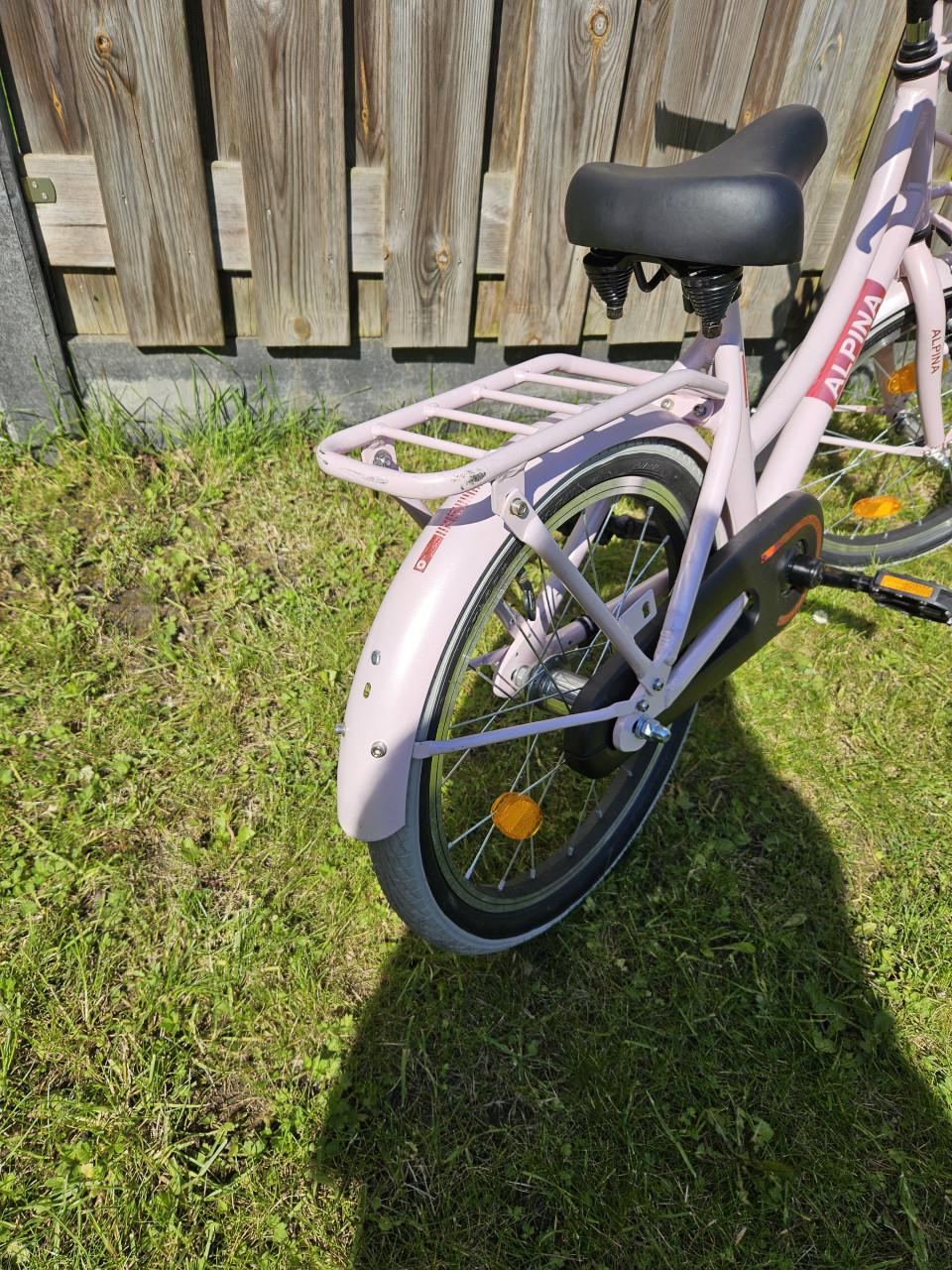 Kinderfiets/meisjesfiets alpina cargo 18 inch roze
