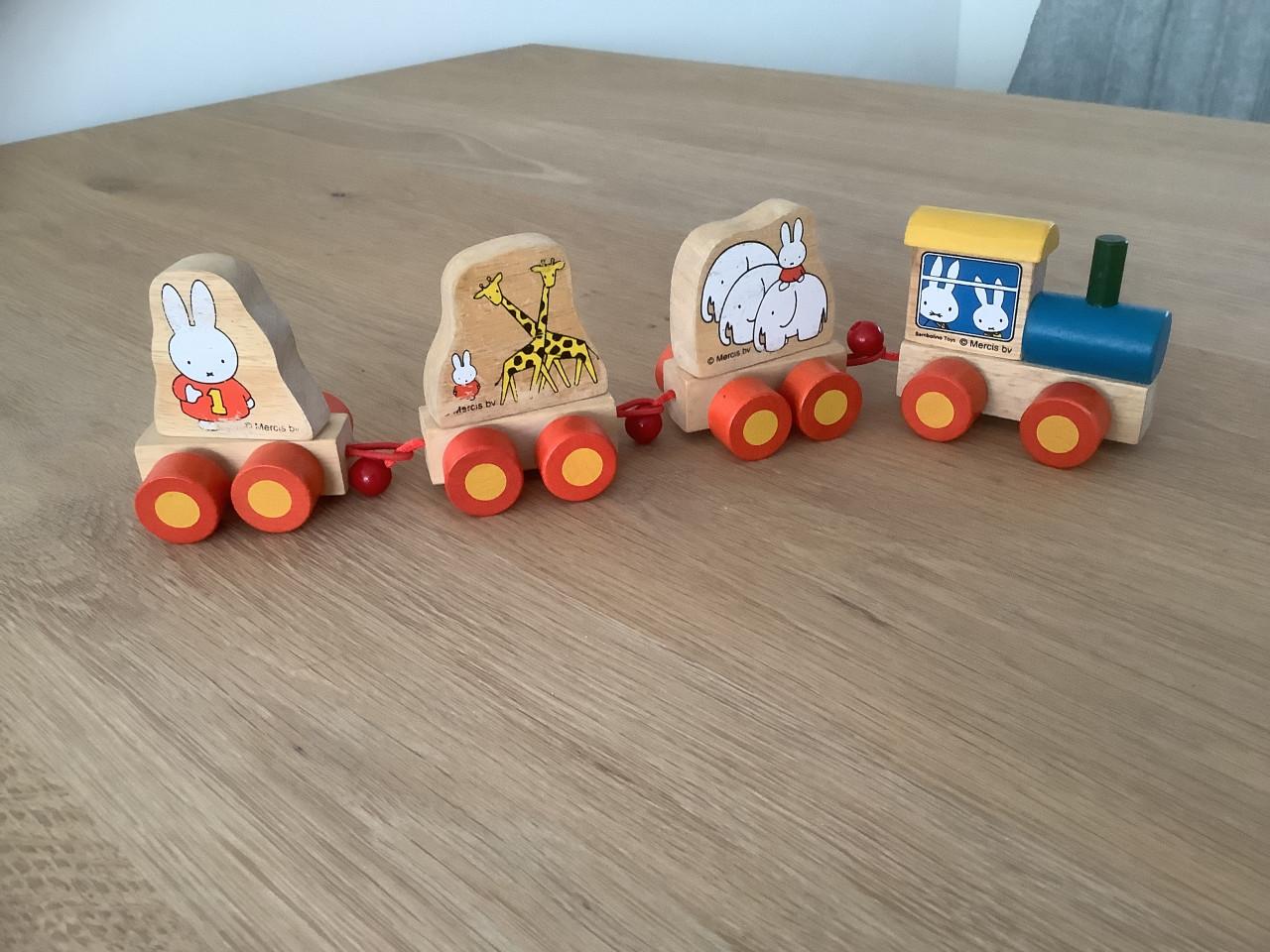 Vintage Nijntje houten Treinset - jaren ‘80