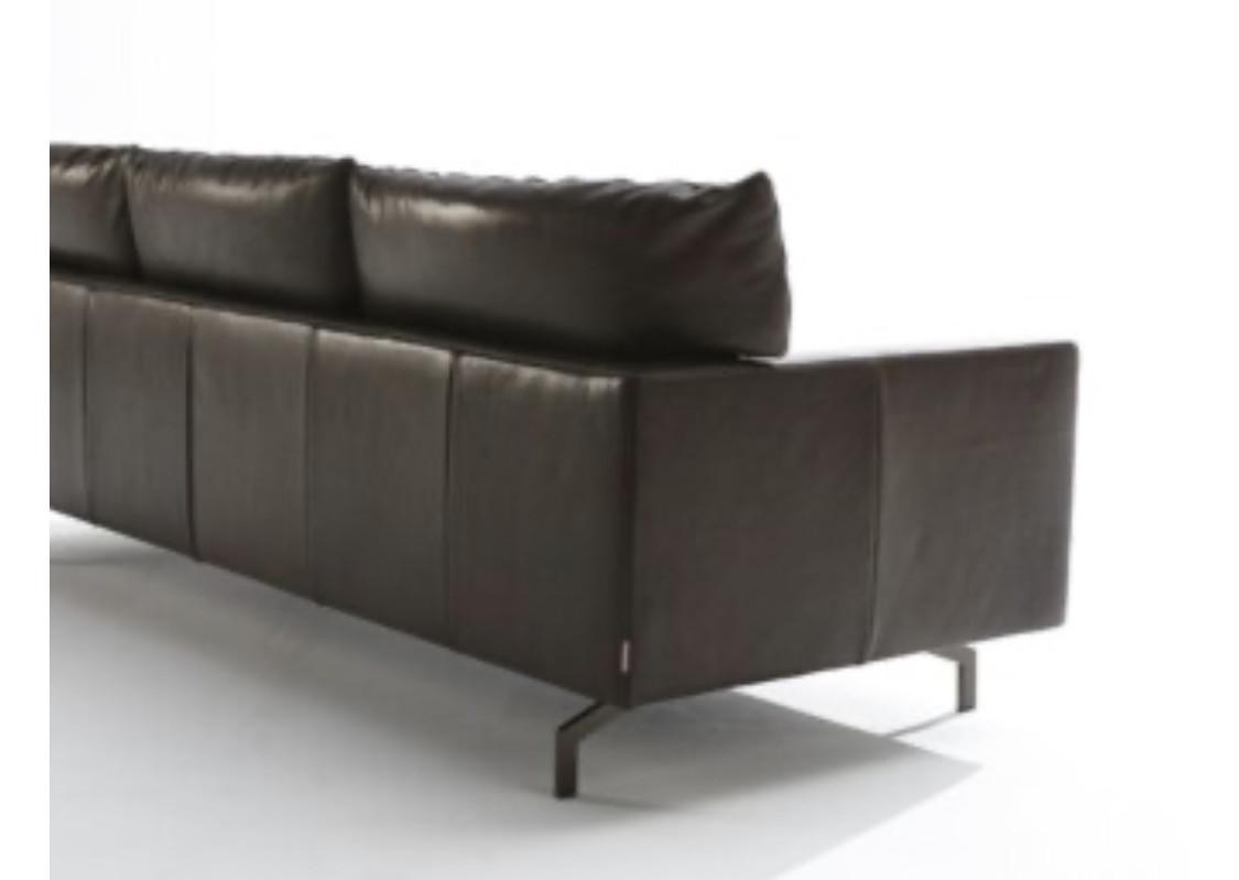 3 zits designbank bruin leer