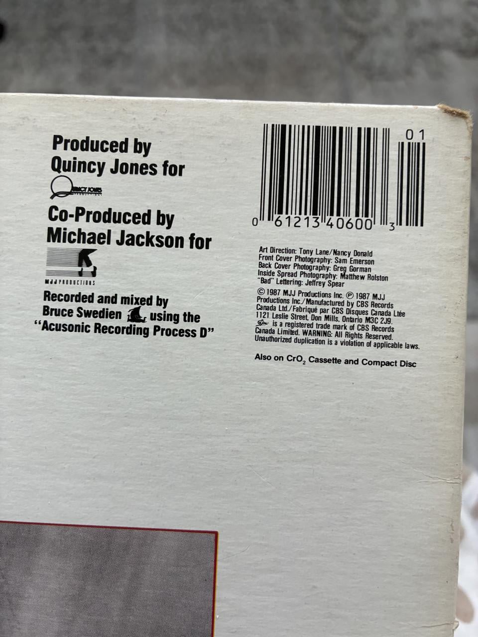 Michael Jackson Bad lp NL persing 1982