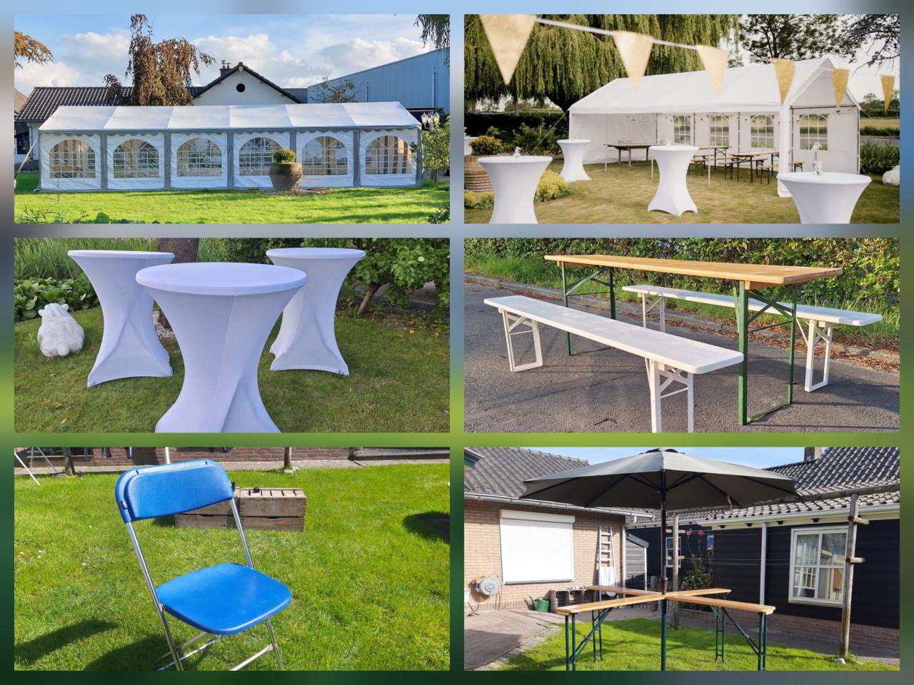 Partytent huren + statafels, verlichting & meer 🎉
