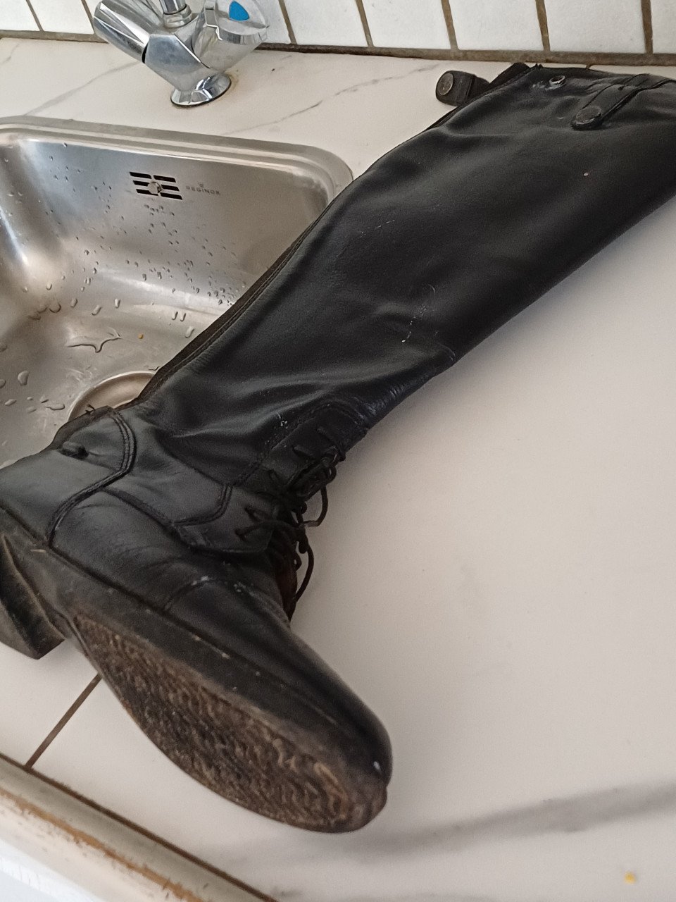 Te koop 2 paar leren rijlaarzen