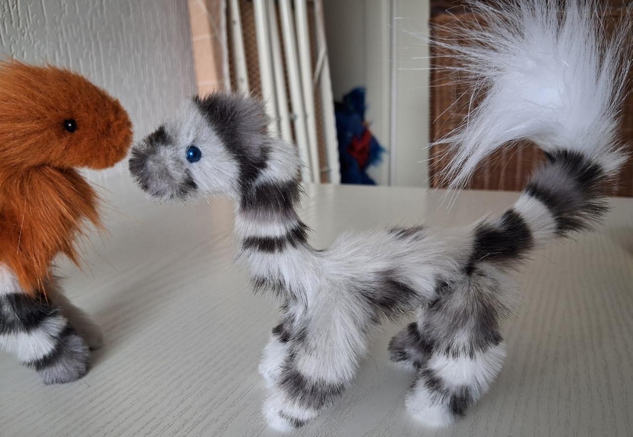 Twee draakjes artdoll, beweegbaar, handgemaakt