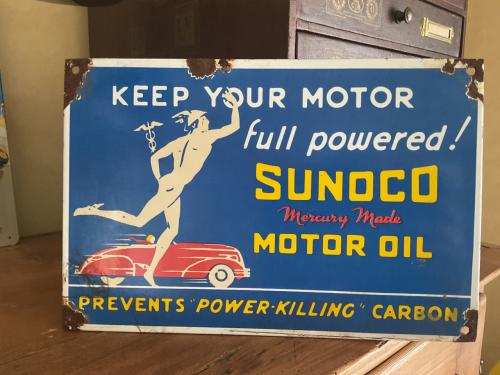 Sunoco Motor Oil emaille bord