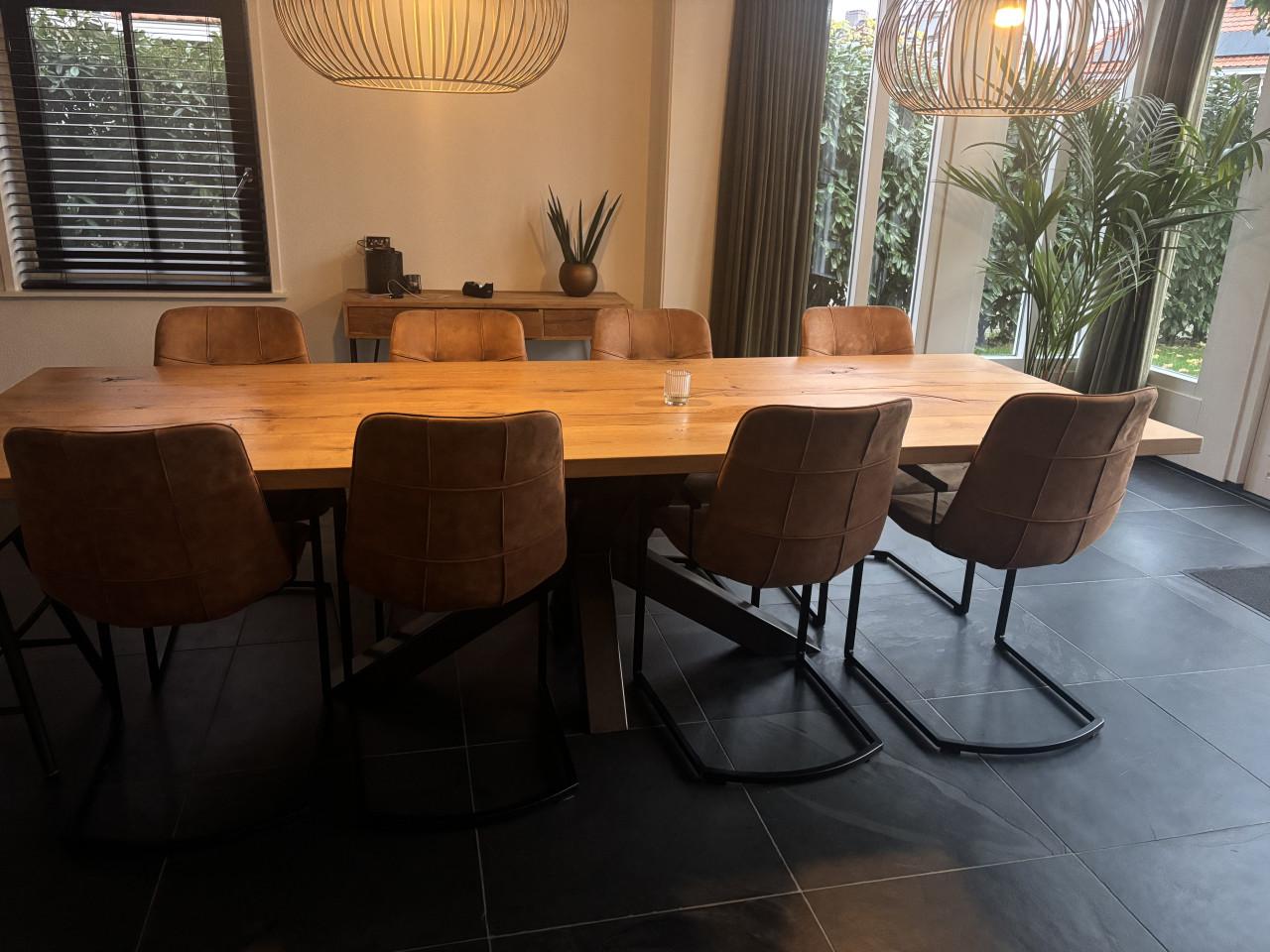 Eetkamerstoelen cognac