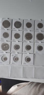 Zilveren munten 15 stuks