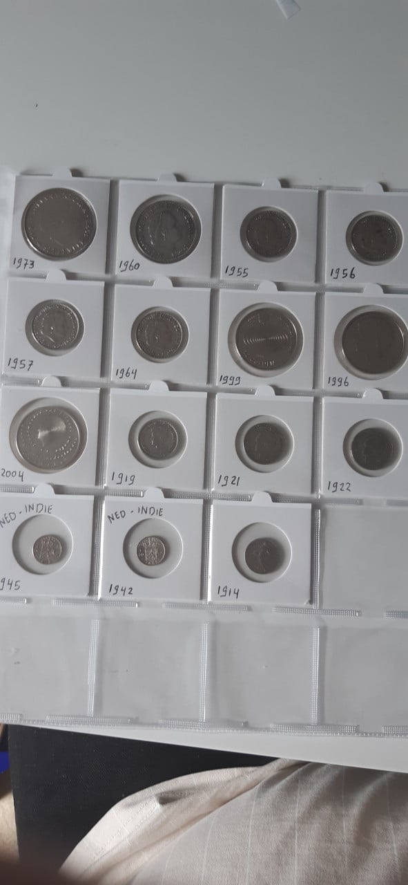 Zilveren munten 15 stuks