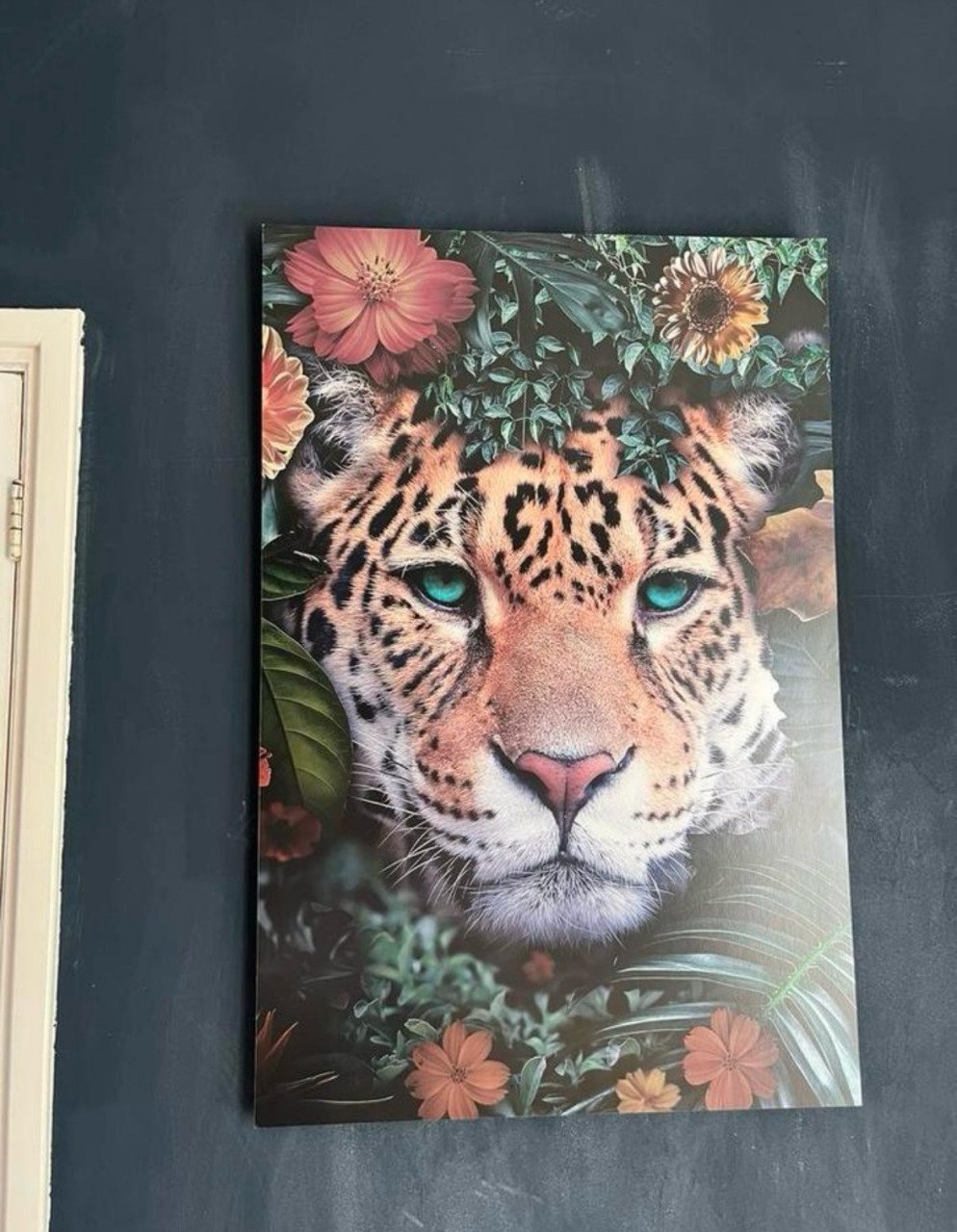 Schilderij vrouw met bloemen